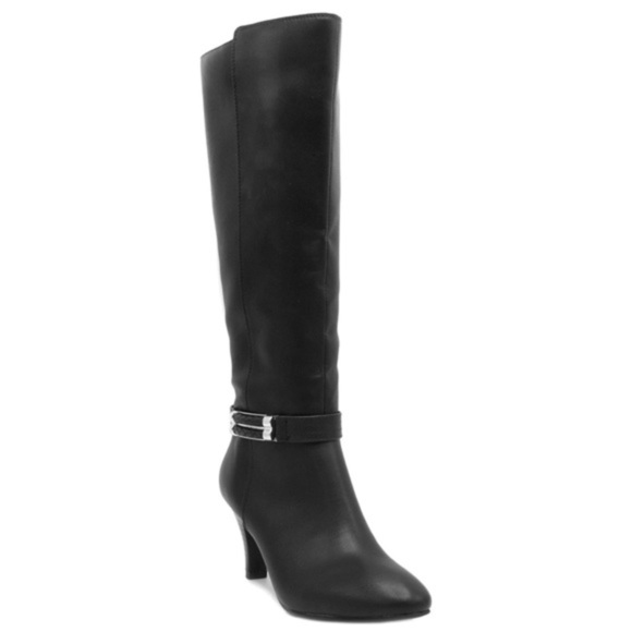 Black Knee-High Women's Boots - Picture 1 of 10